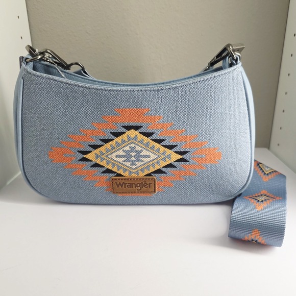 Wrangler Handbags - Wrangler‎ Aztec Embroidered Shoulder Bag Hobo Purse Ethnic Western